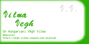 vilma vegh business card