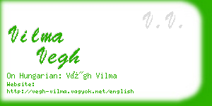 vilma vegh business card